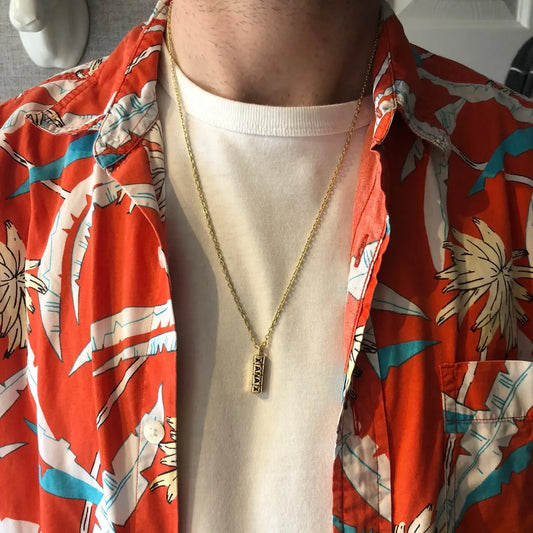 Xanax Bar Pendant Necklace