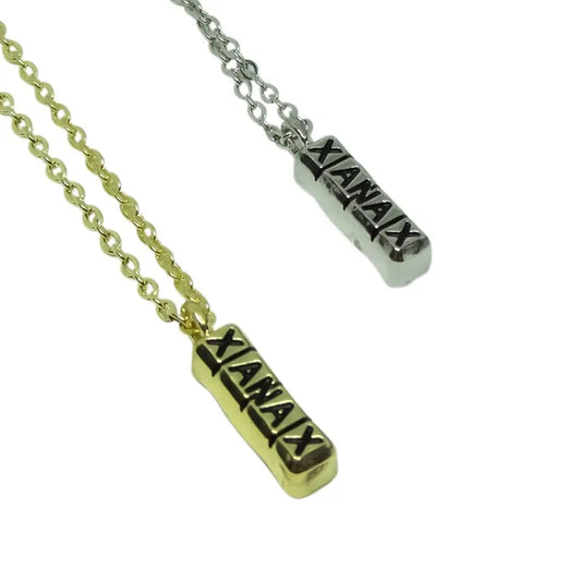 Xanax Bar Pendant Necklace
