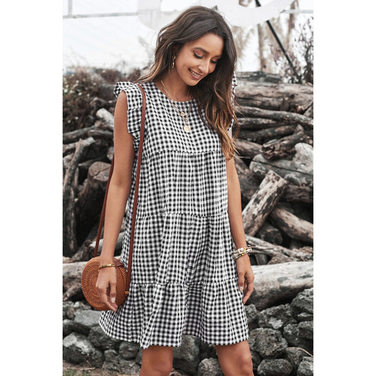 Plaid Ruffle Dress