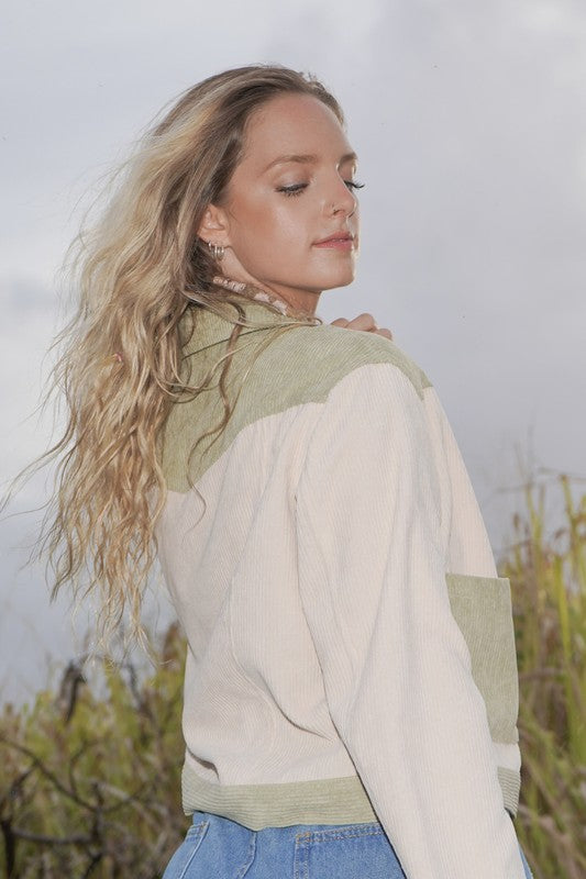 Two-Toned Corduroy Jacket