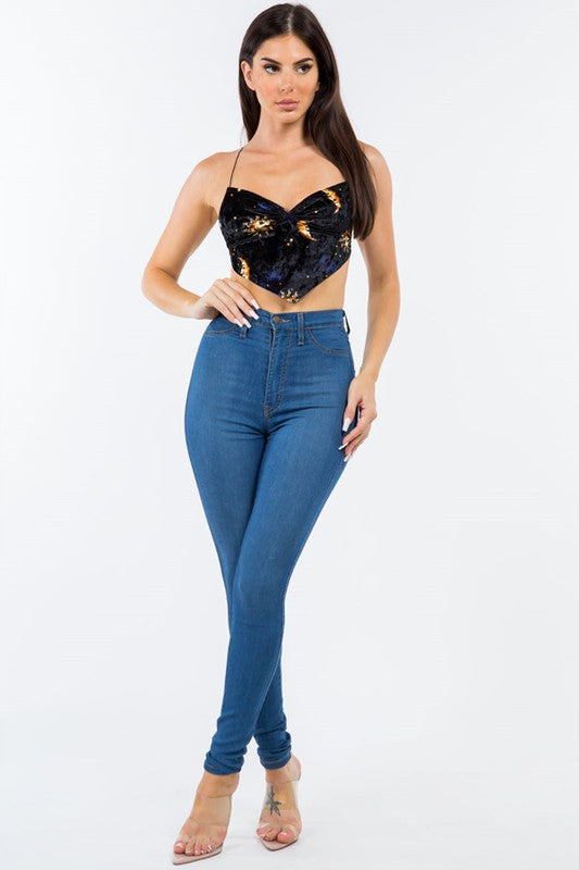 Moon & Sun Velvet Top