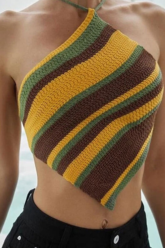 Diamond Crochet Knit Top