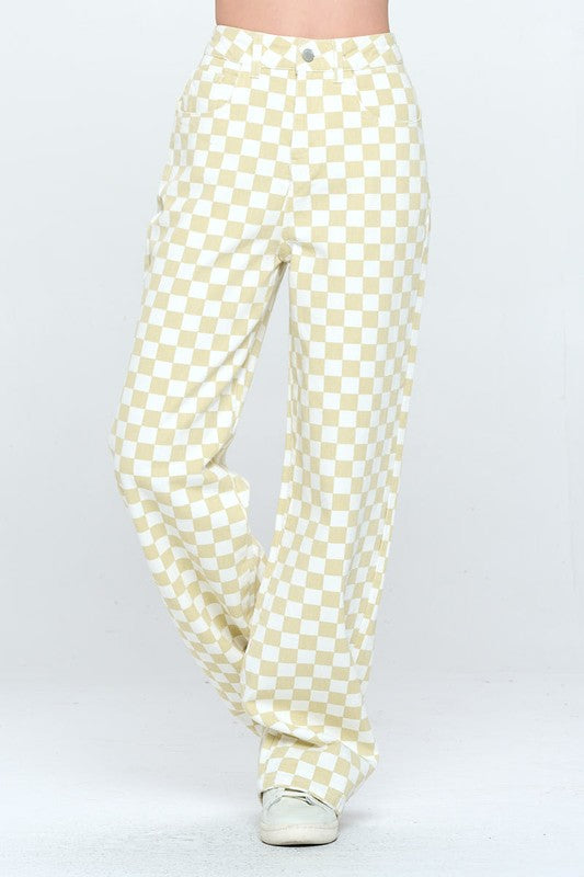 Checkered Tan Pants