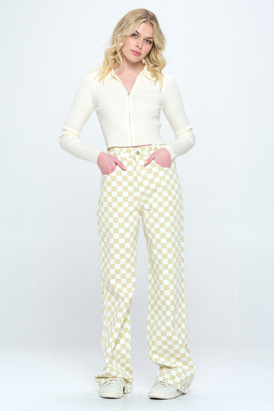 Checkered Tan Pants