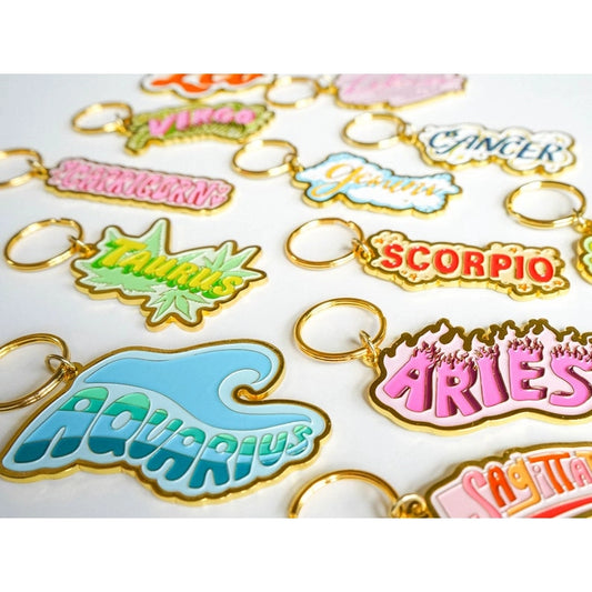 Zodiac Keychain - Enamel