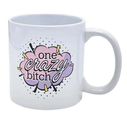 Giant One Crazy B*tch Pop Art Mug