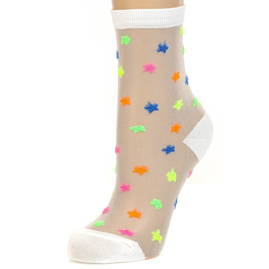 Star Pattern Sheer Socks