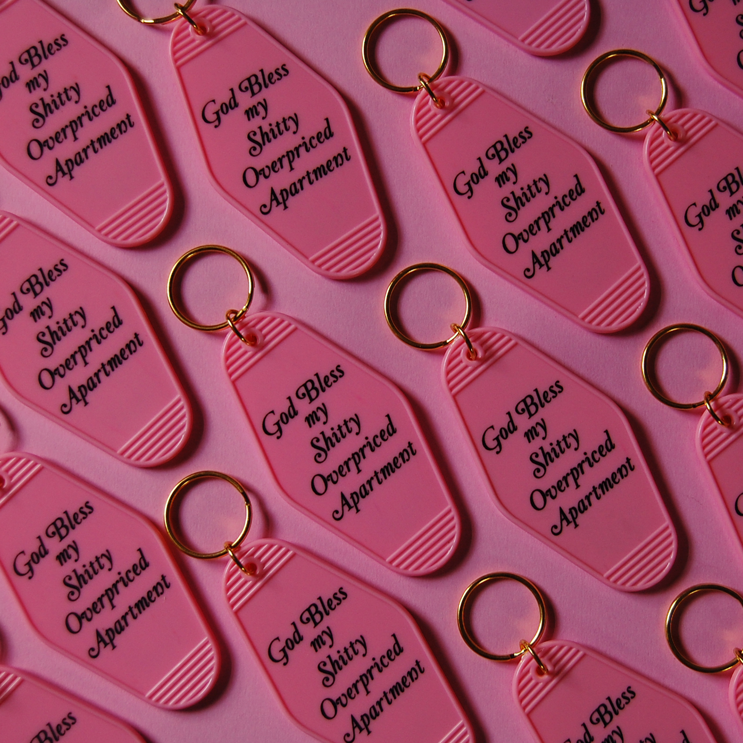 God Bless my Shitty Apartment Keychain