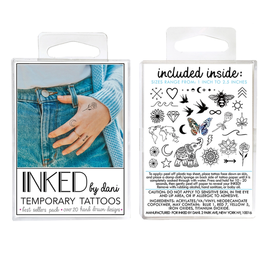 Best Seller Temporary Tattoo Pack