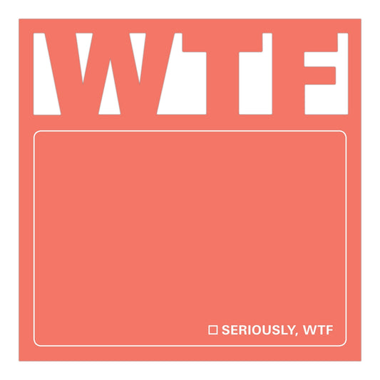 WTF Cutout Sticky Note