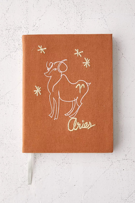 Zodiac Embroidered Notebook