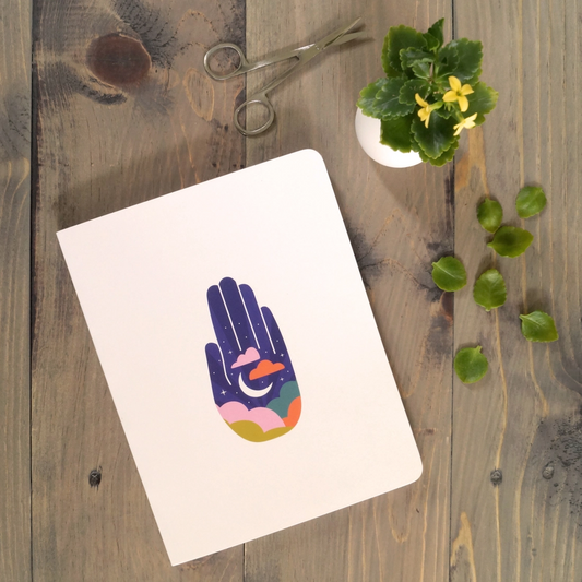 Notebook - Midnight Hamsa Medium Layflat Notebook
