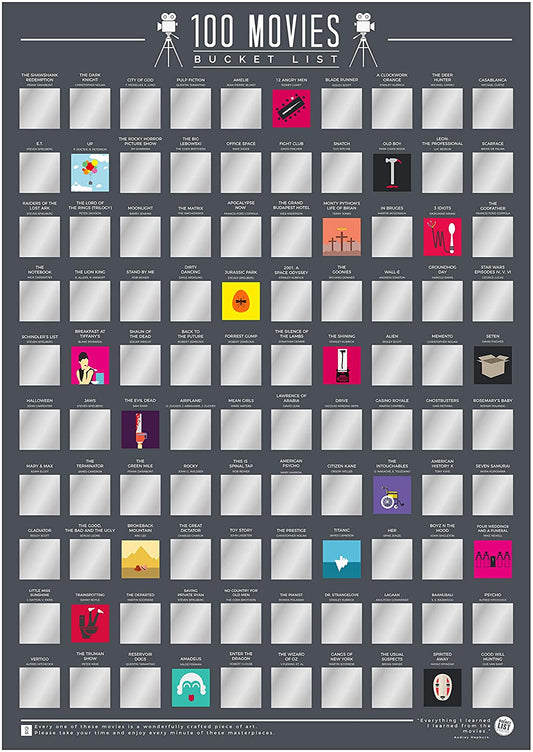 Scratch Poster - 100 Movies Bucket List