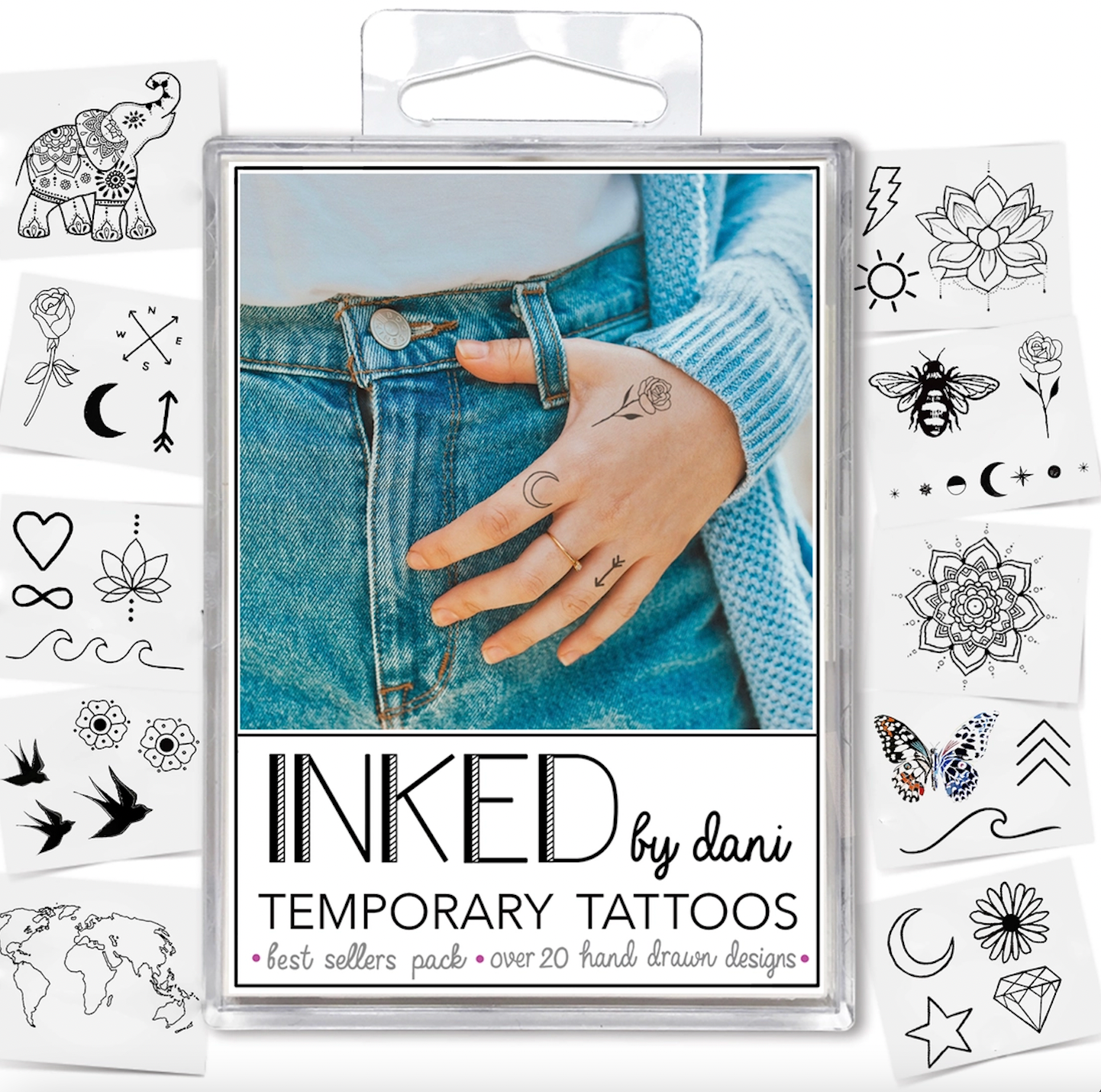 Best Seller Temporary Tattoo Pack