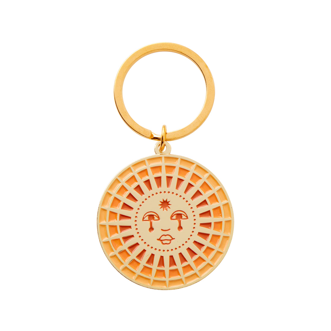 Sun Enamel Keychain