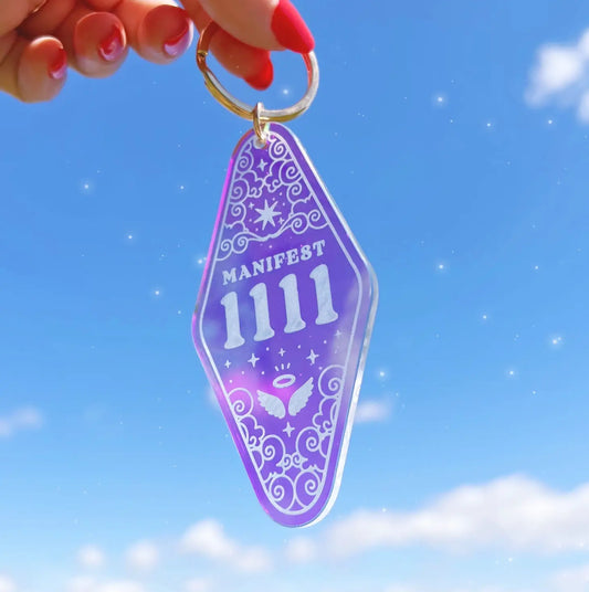 Angel Number Acrylic Motel Keychain