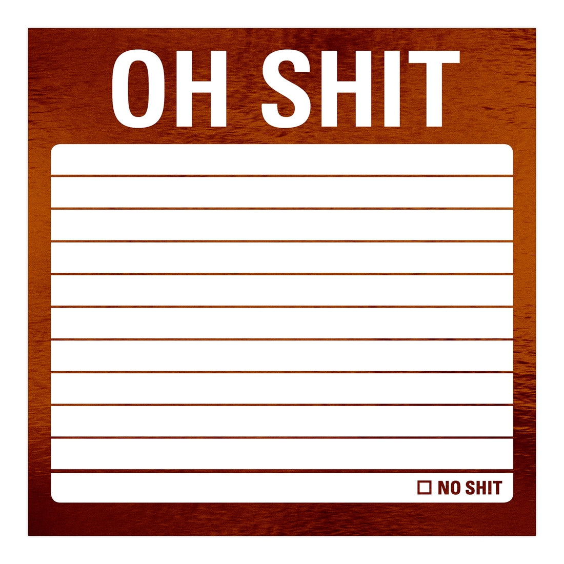 Oh Sh*t Metallic Sticky Note