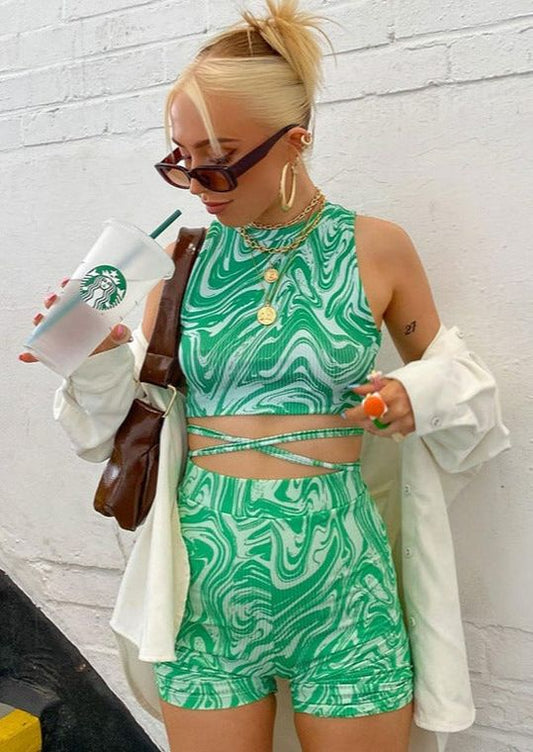 Matching Green Swirl Set