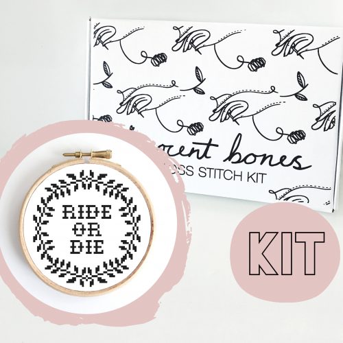 Modern Cross Stitch Kit – Ride or Die Cross Stitch Pattern