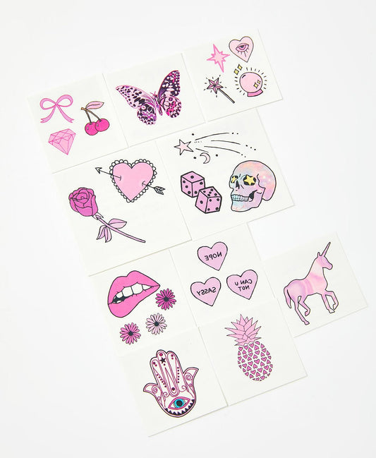 Pretty in Pink Temporary Tattoo Pack