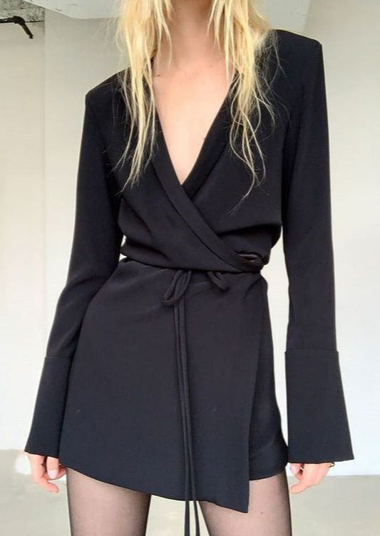 Blazer Jacket Wrap Mini Dress