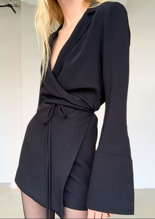 Blazer Jacket Wrap Mini Dress