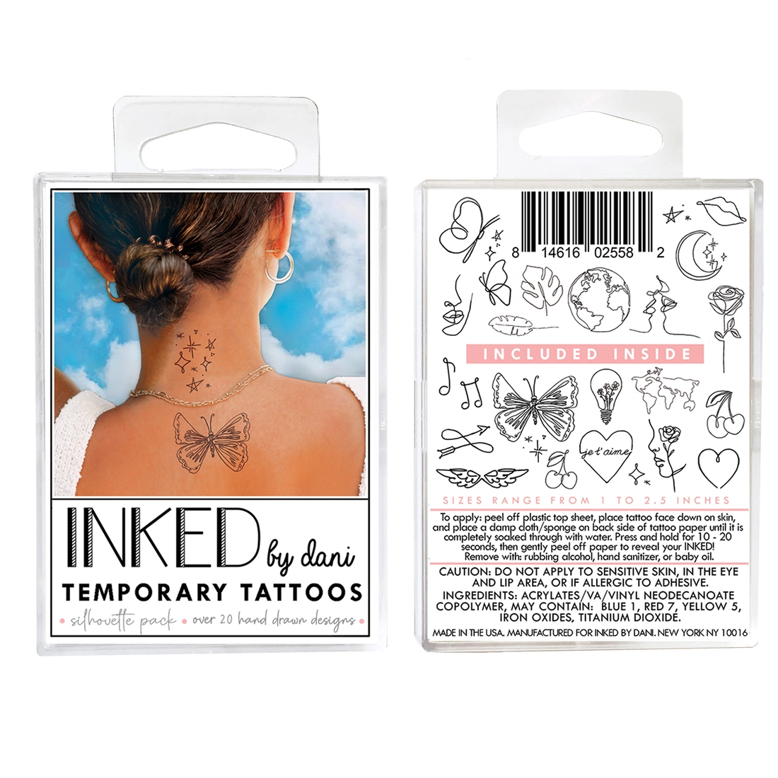 Silhouette Temporary Tattoo Pack