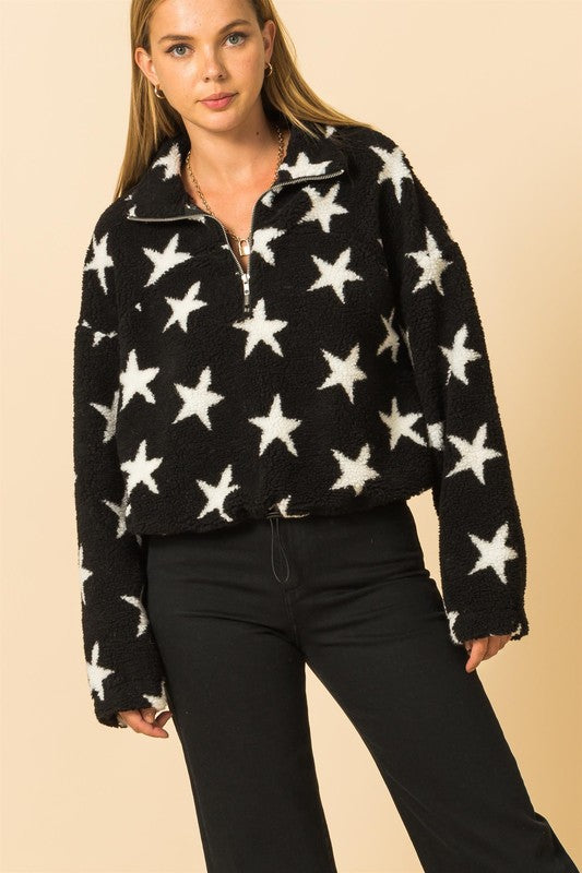 Olivaceous star outlet sweater