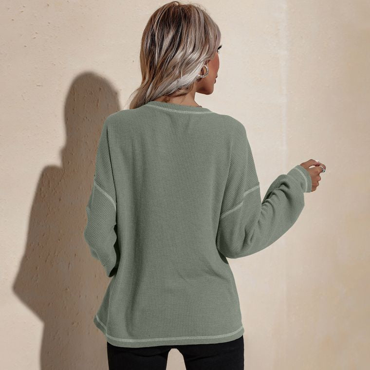 Waffle Knit Top