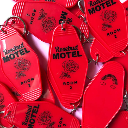 Rosebud Motel keychain - Schitt's Creek motel key fob