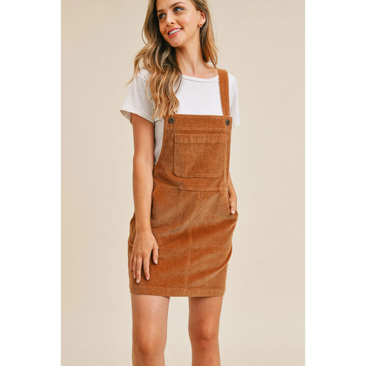 Corduroy Suspender Dress