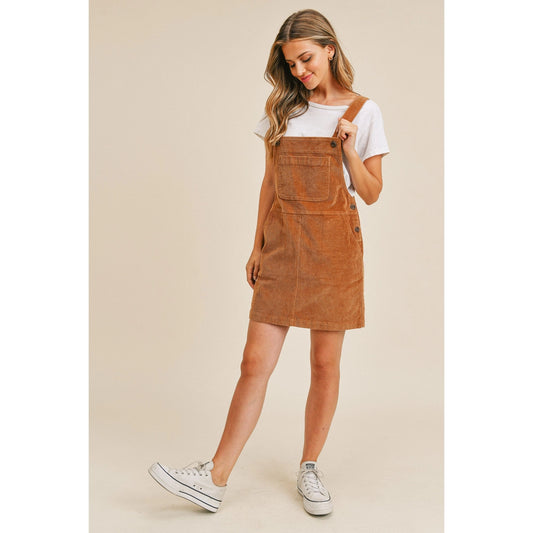 Corduroy Suspender Dress