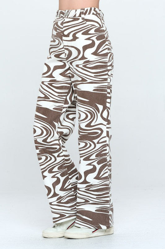 Swirl Brown Pants