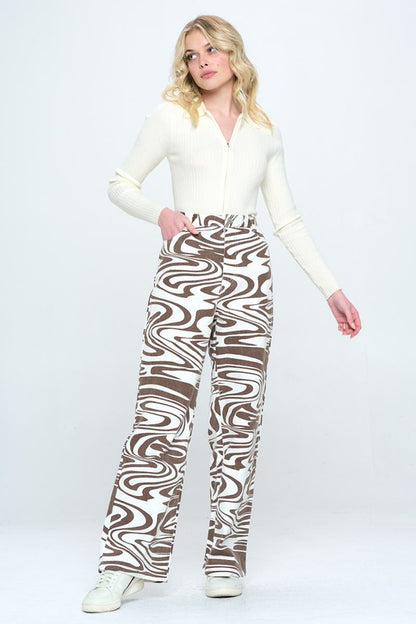 Swirl Brown Pants