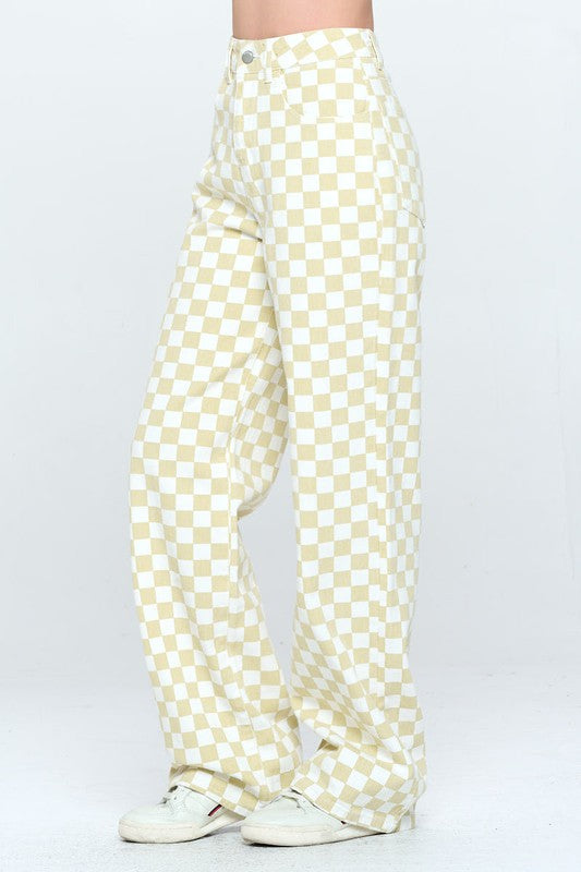 Checkered Tan Pants