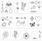 Fine Line Temporary Tattoo Pack