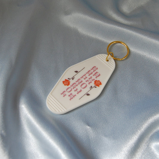 Forever Alone Motel Tag Keychain