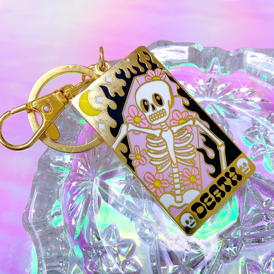 Keychain - Metal Death Tarot Card Keychain