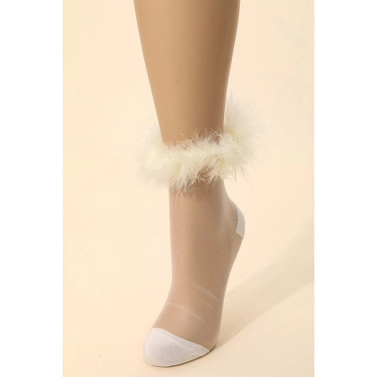 Sheer Feather Socks
