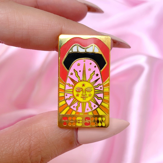 Pin - The Sun Tarot Card Enamel Pin