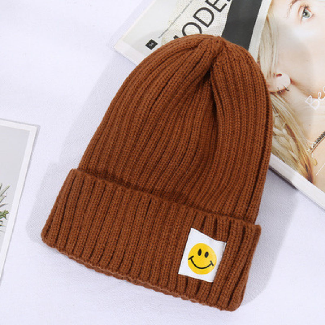 Smiley Patch Beanie