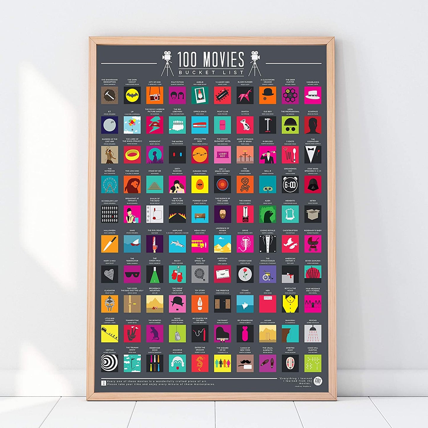Scratch Poster - 100 Movies Bucket List