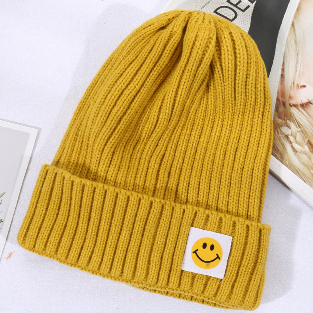 Smiley Patch Beanie