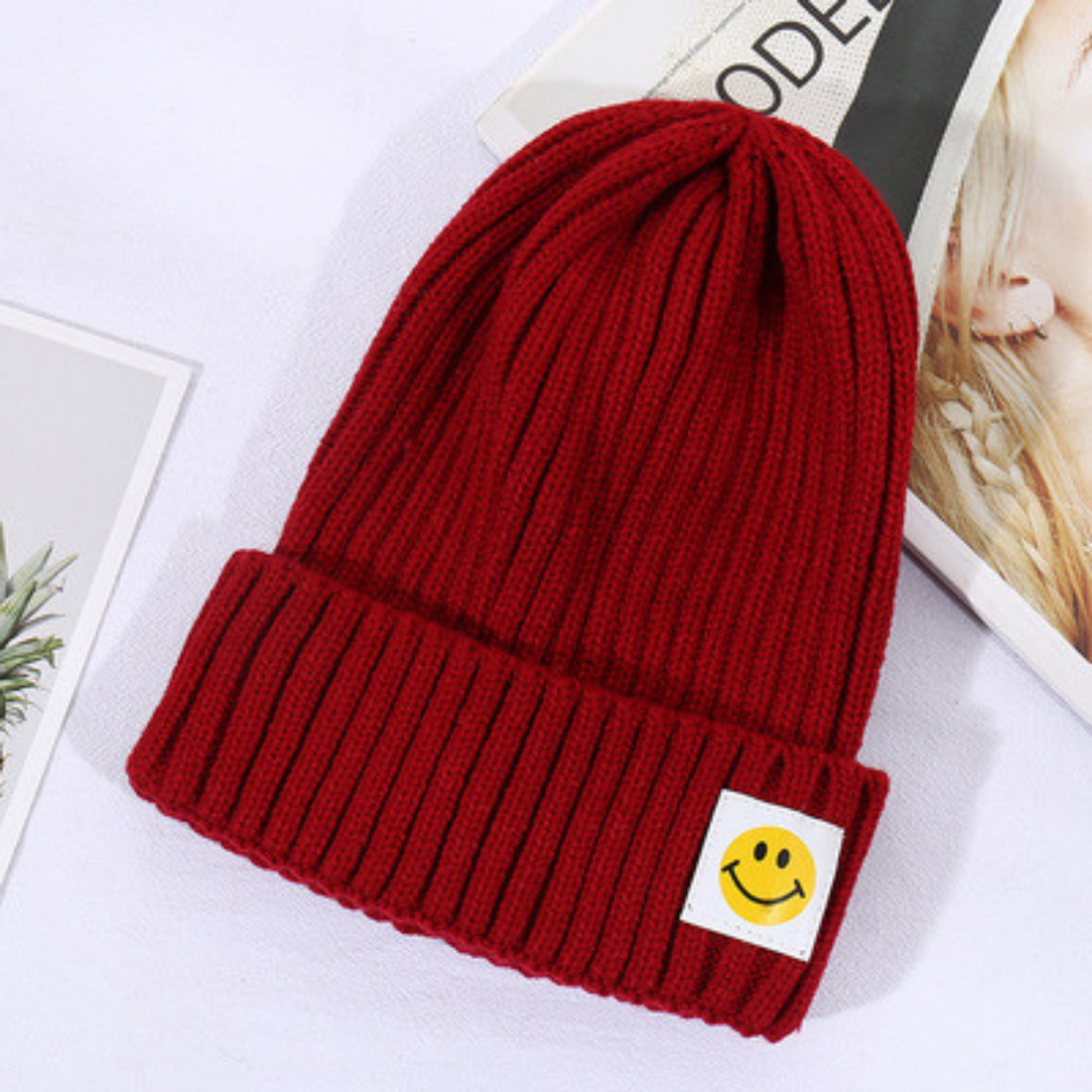 Smiley Patch Beanie