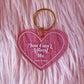 You Can't Afford Me Glitter Heart Keychain