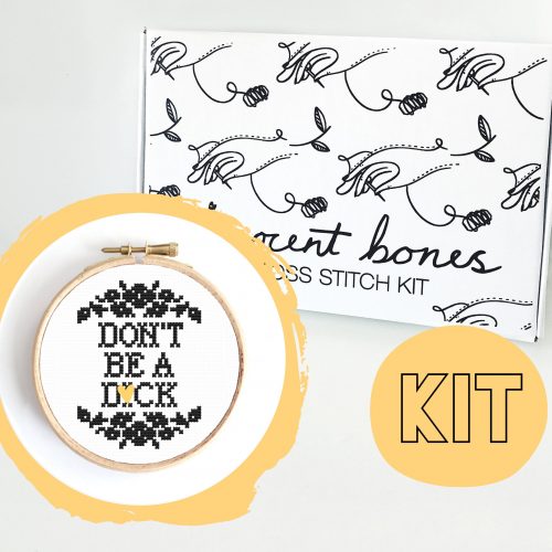 Modern Cross Stitch Kit – Don’t Be A D*ck Cross Stitch Pattern