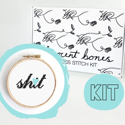 Modern Cross Stitch Kit – Sh*t Mature Cross Stitch Pattern