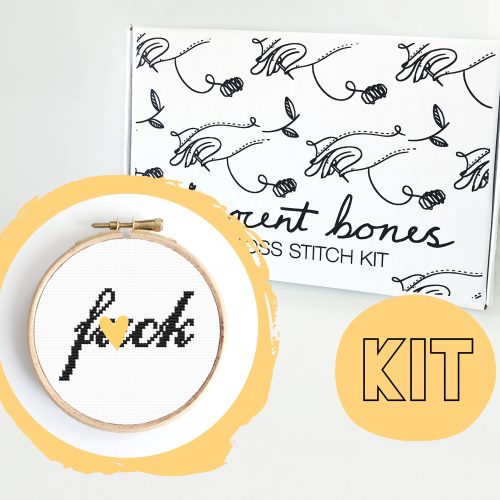 Modern Cross Stitch Kit – F*ck Mature Cross Stitch Pattern