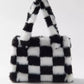 Checkered Fluffy Bag